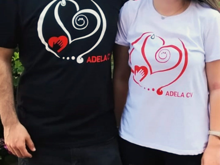 Camiseta Oficial ADELA-CV blanca y negra