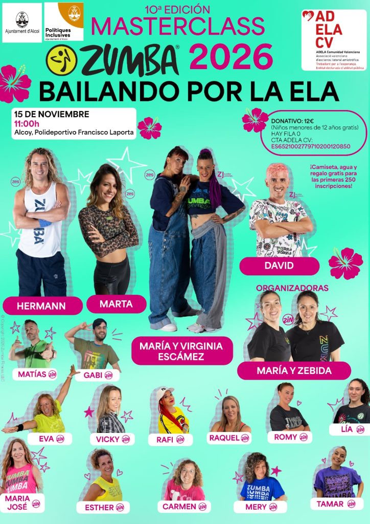 cartel instructoras zumba alcoy - Adela CV